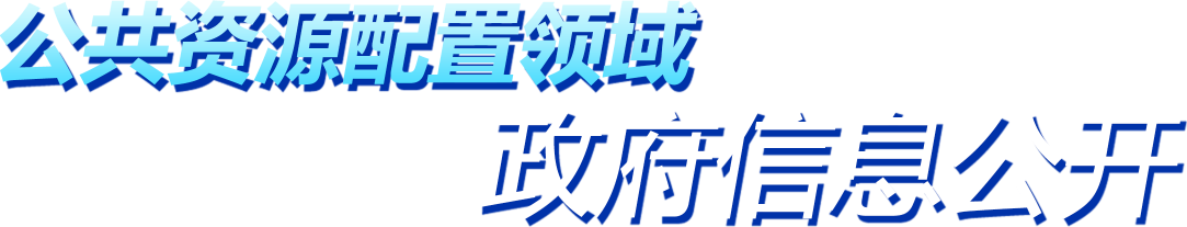 公共资源配置领域政府信息公开